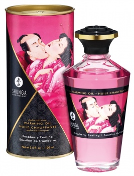 627453 Shunga Aphrodisiac Warming Oil Raspberry Feeling